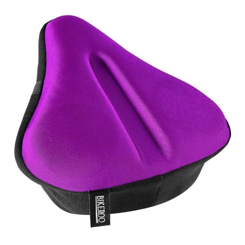 Bikeroo Large Purple Bike Seat Cushion Wide Gel Soft Padded NWOT